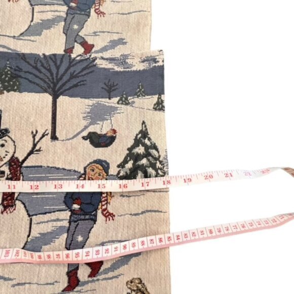 Lot Of 4 Winter Scene Snowman Placemats Cardinal Ice Skating Dogs Sledding EUC - Picture 5 of 6